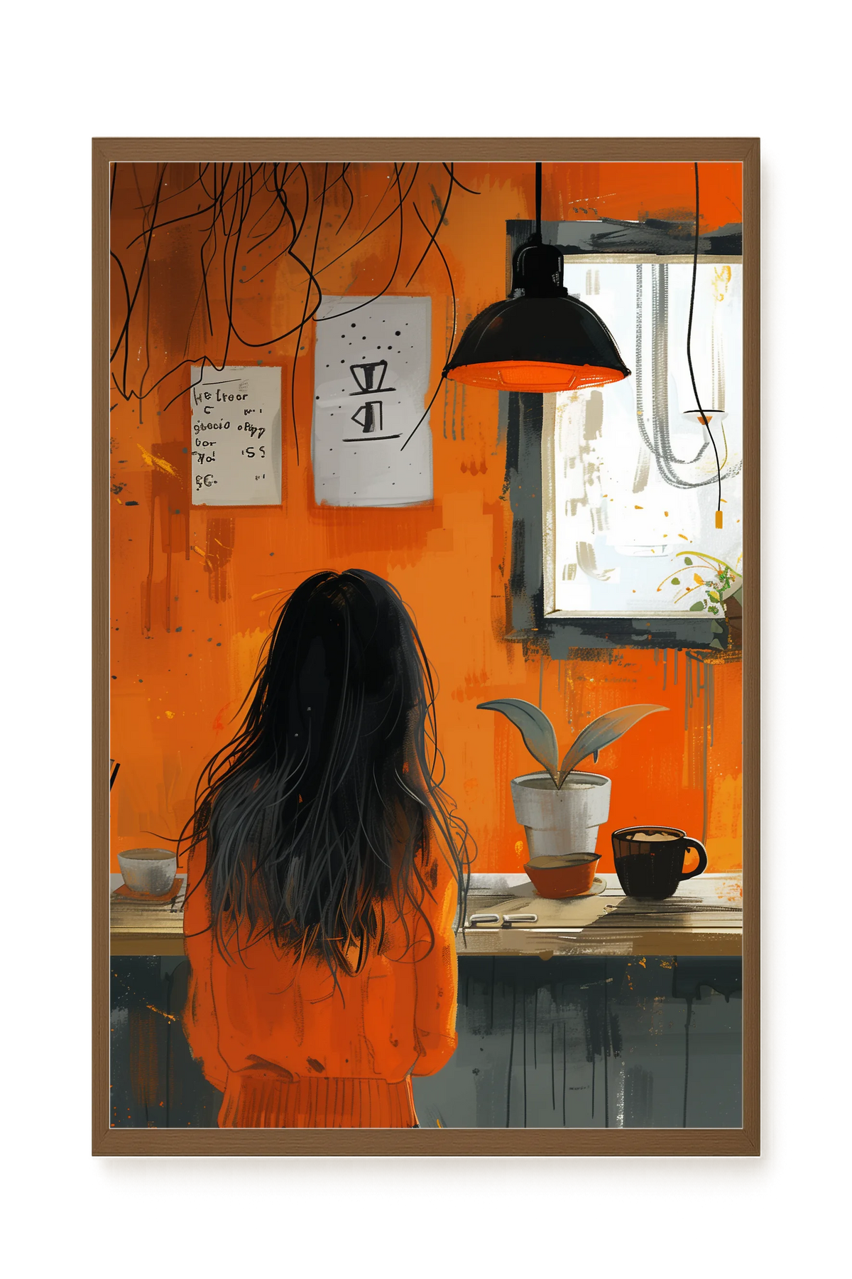 Orange Café Canvas Print