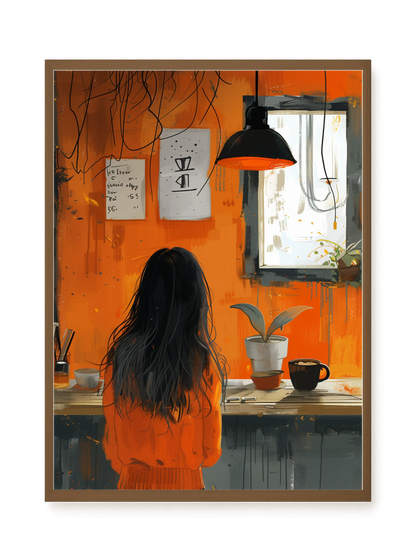 Orange Café Canvas Print