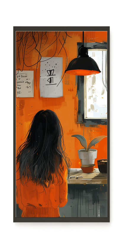 Orange Café Canvas Print