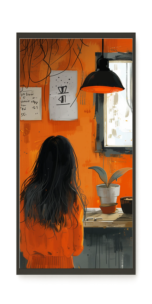 Orange Café Canvas Print