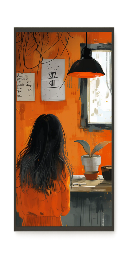 Orange Café Canvas Print