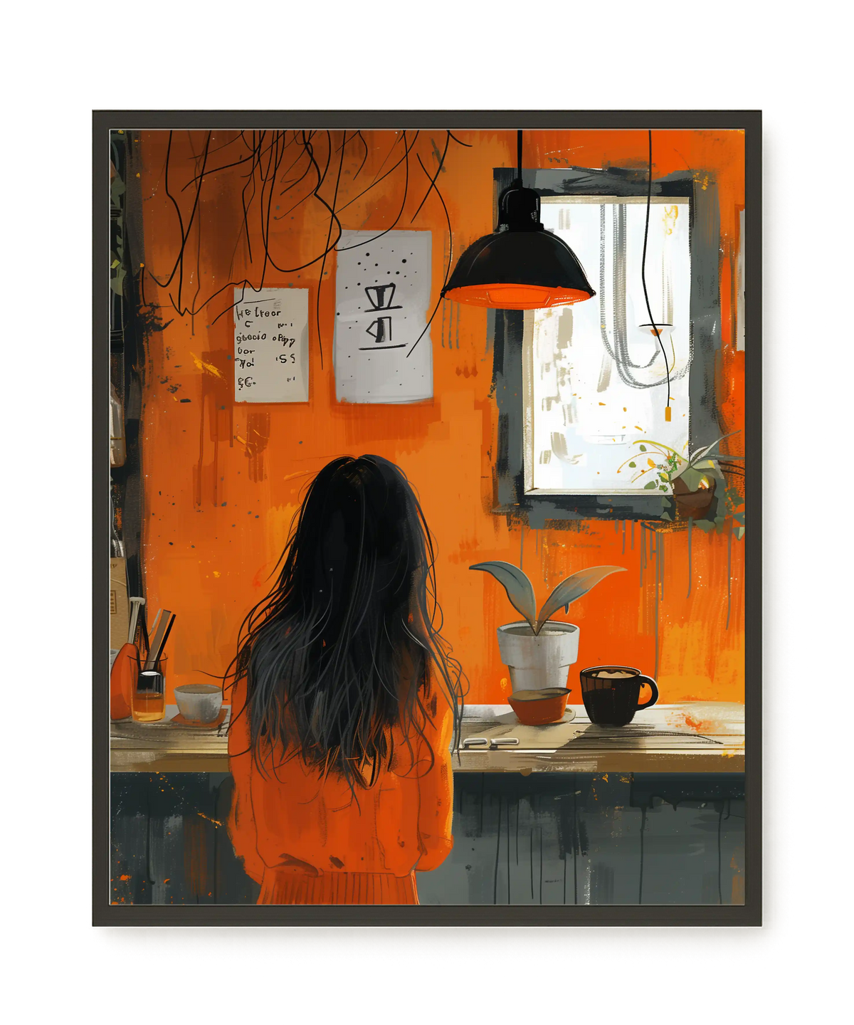 Orange Café Canvas Print