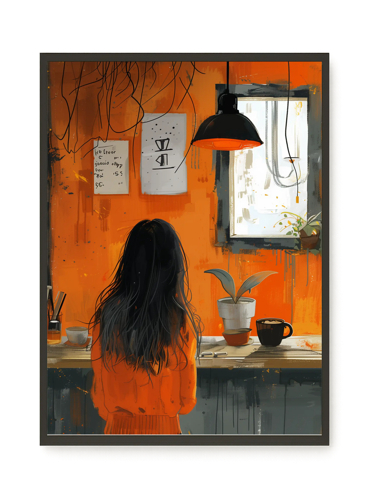 Orange Café Canvas Print