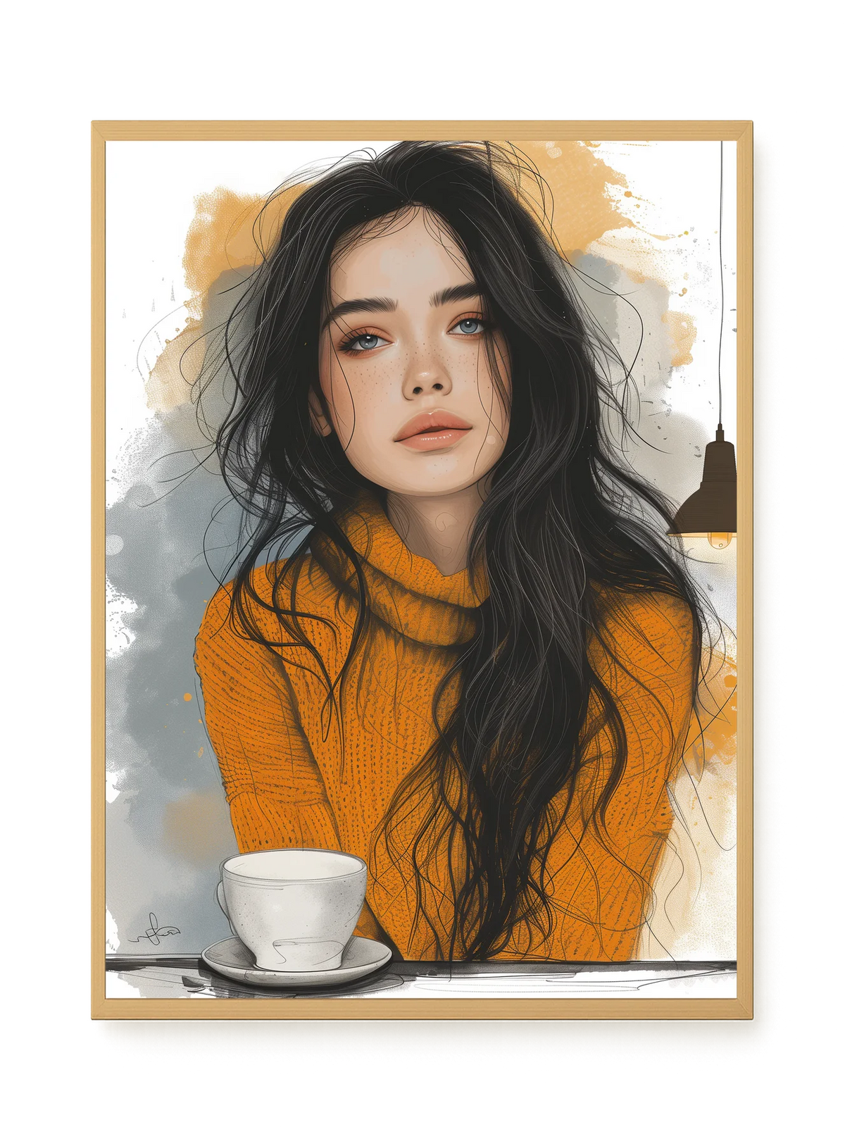 Soft Gaze Canvas Wall Art