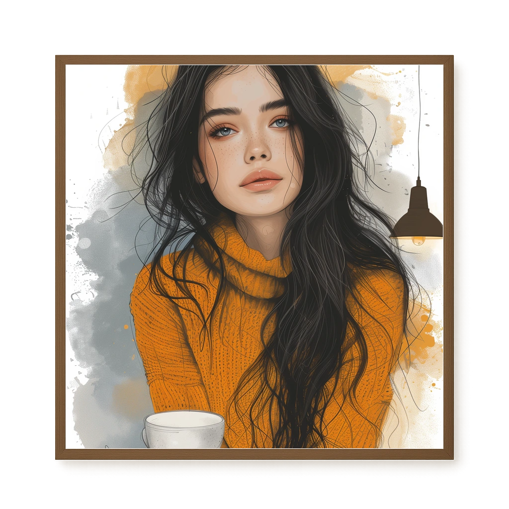 Soft Gaze Canvas Wall Art