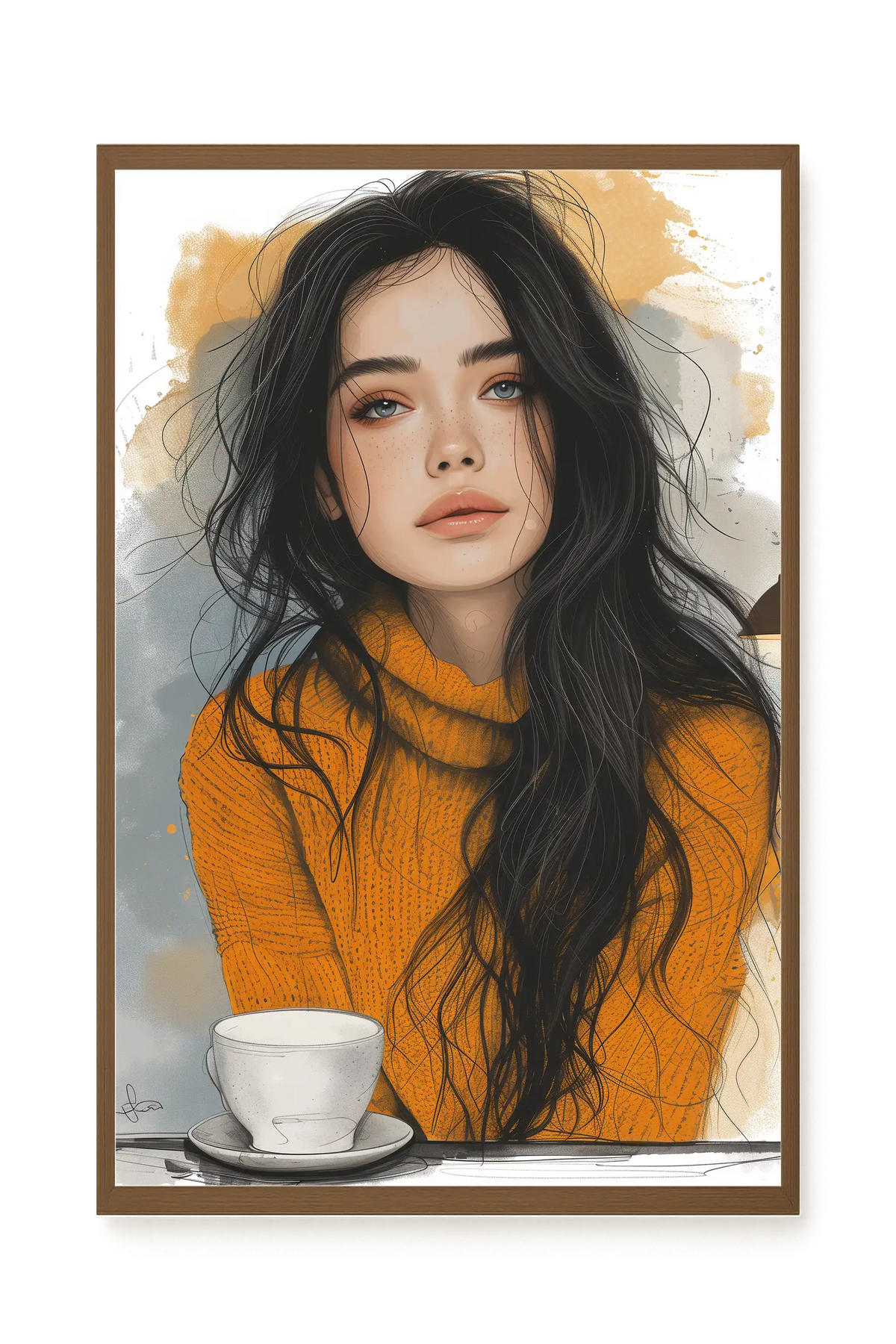 Soft Gaze Canvas Wall Art