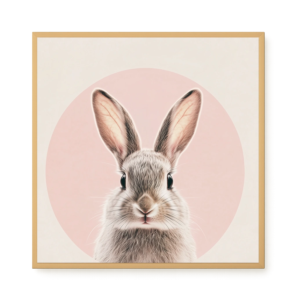 Cute Bunny Canvas Wall Art
