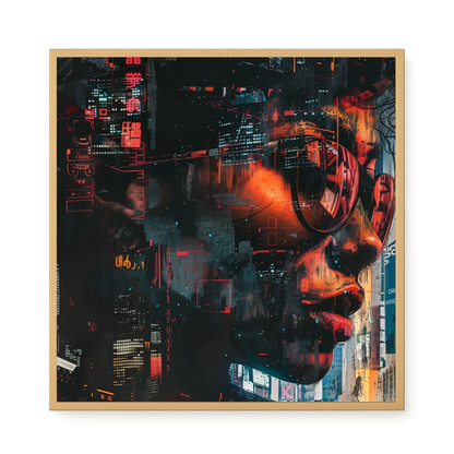 Neon City Canvas Print