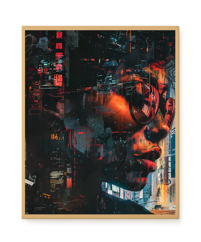 Neon City Canvas Print