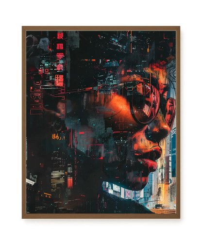 Neon City Canvas Print