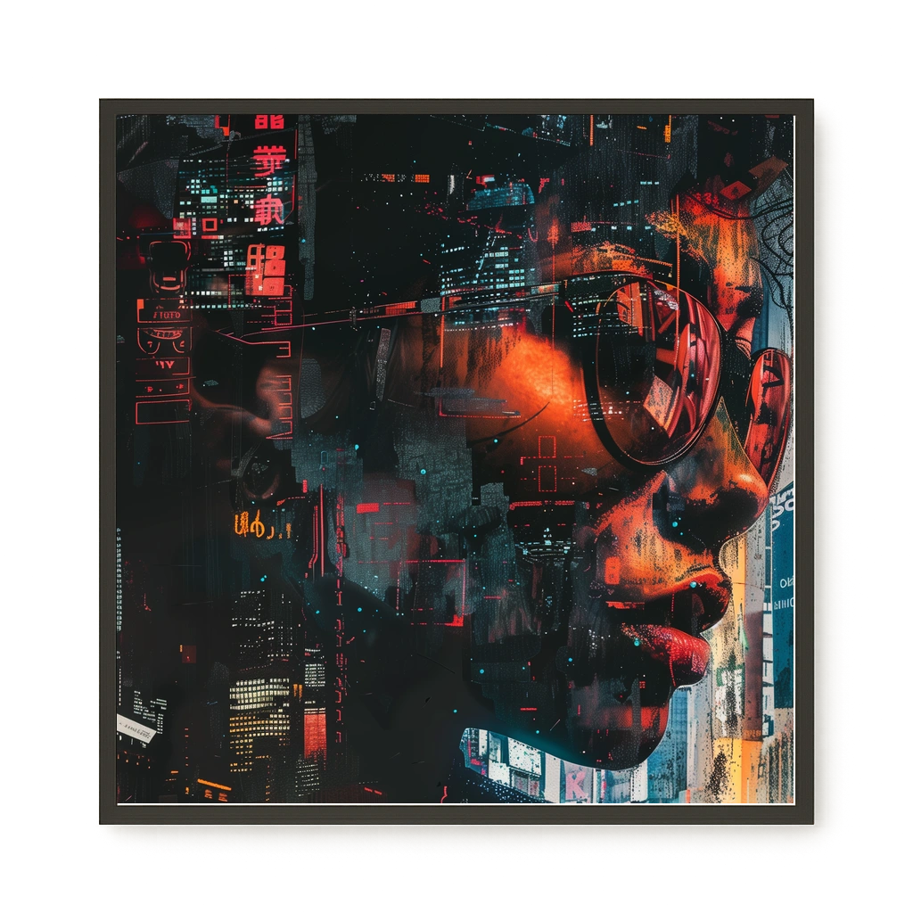 Neon City Canvas Print