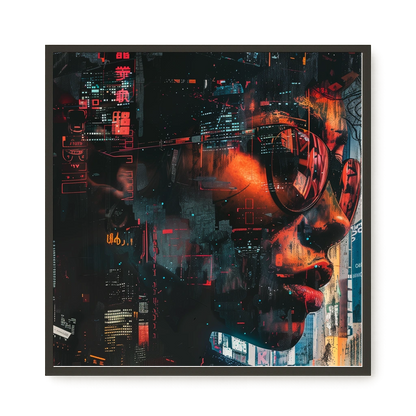 Neon City Canvas Print