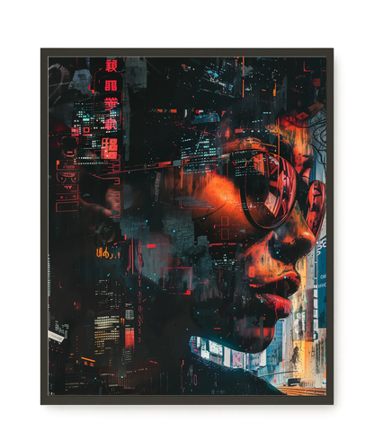 Neon City Canvas Print
