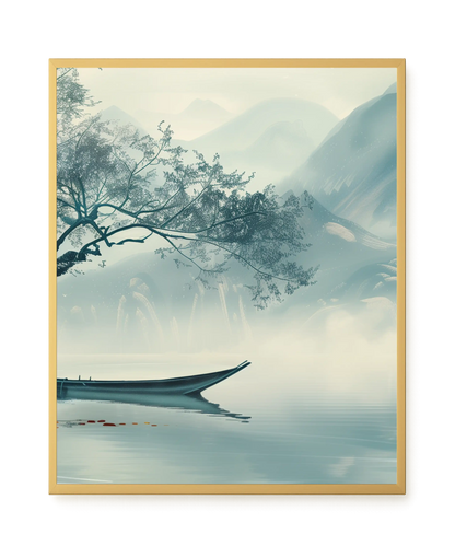 Silent Lake Canvas Wall Art