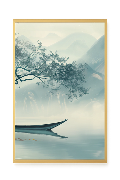 Silent Lake Canvas Wall Art