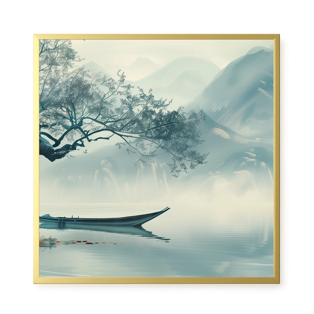 Silent Lake Canvas Wall Art