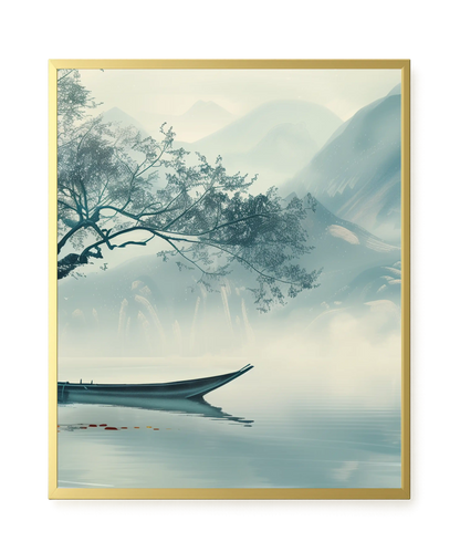Silent Lake Canvas Wall Art