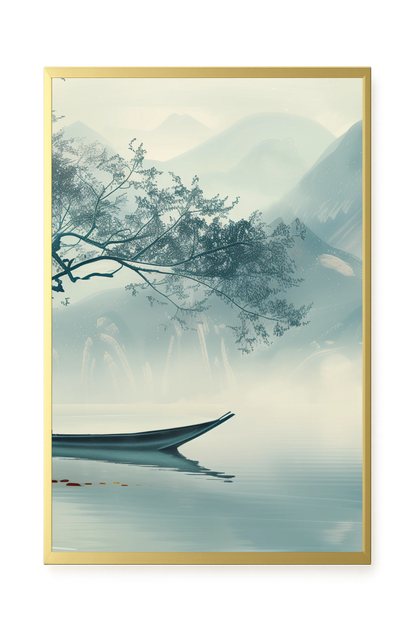 Silent Lake Canvas Wall Art