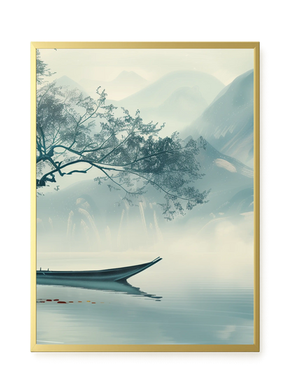 Silent Lake Canvas Wall Art