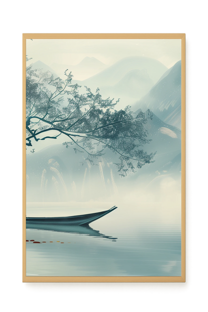 Silent Lake Canvas Wall Art