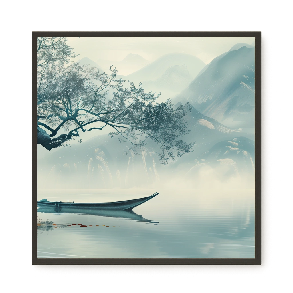 Silent Lake Canvas Wall Art