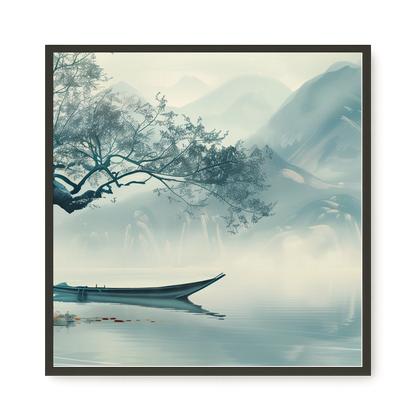 Silent Lake Canvas Wall Art
