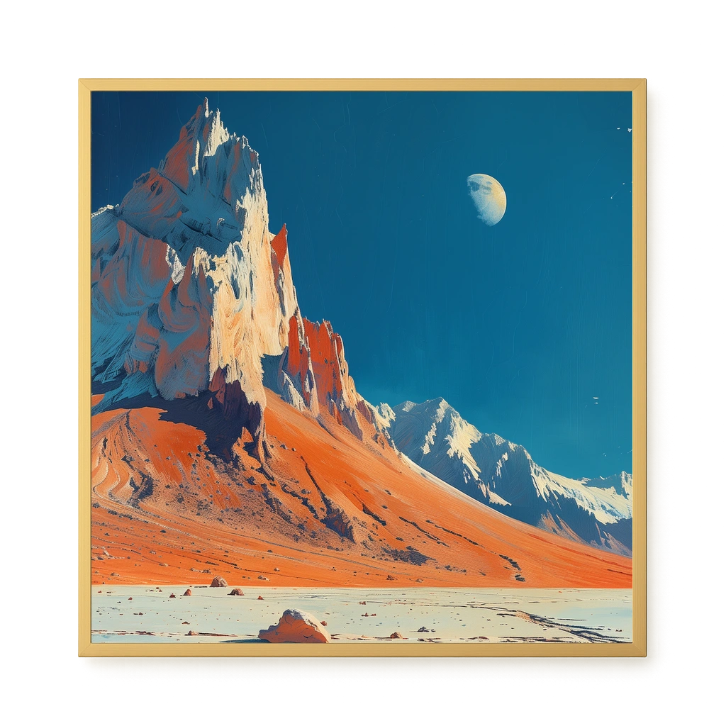 Lunar Peaks Canvas Wall Art