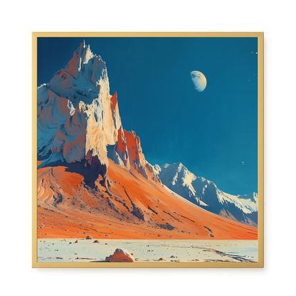 Lunar Peaks Canvas Wall Art