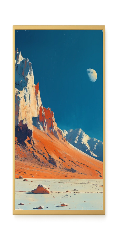 Lunar Peaks Canvas Wall Art