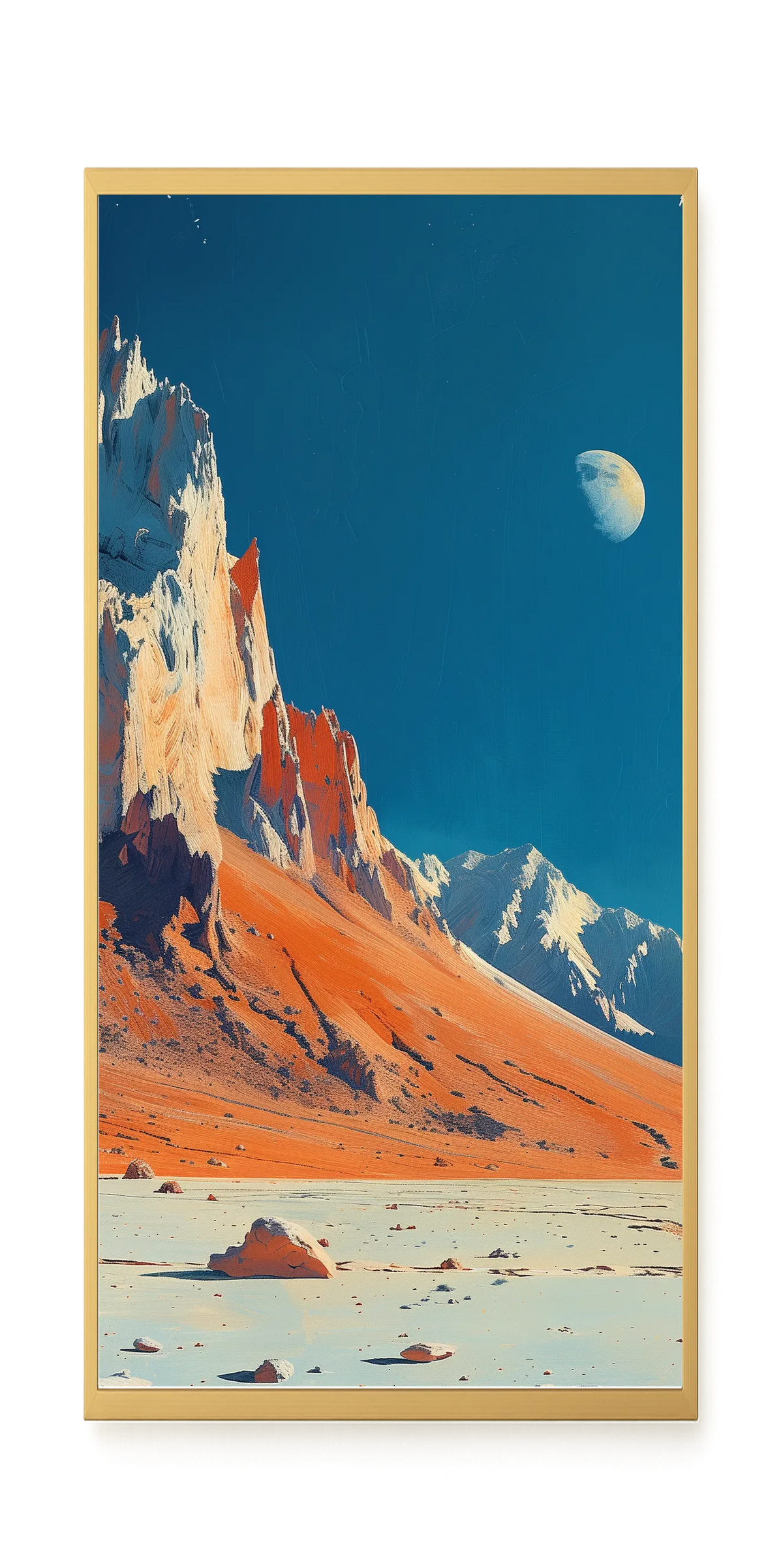 Lunar Peaks Canvas Wall Art