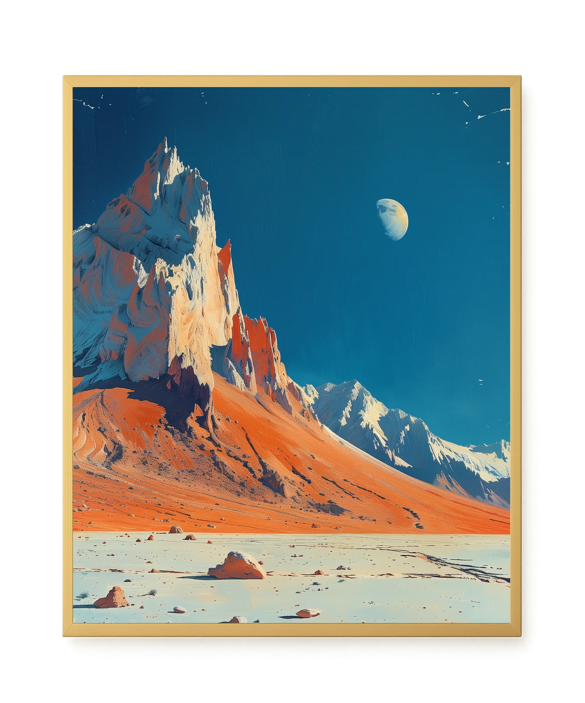 Lunar Peaks Canvas Wall Art