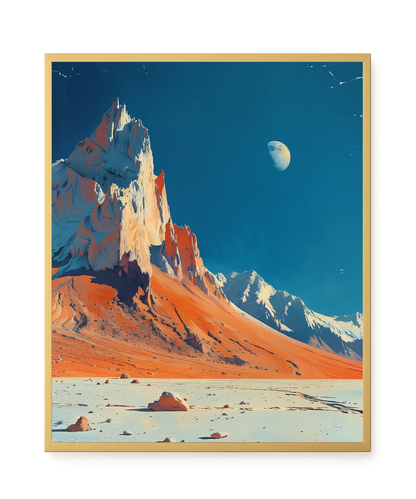 Lunar Peaks Canvas Wall Art