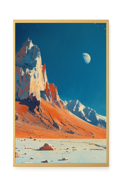 Lunar Peaks Canvas Wall Art