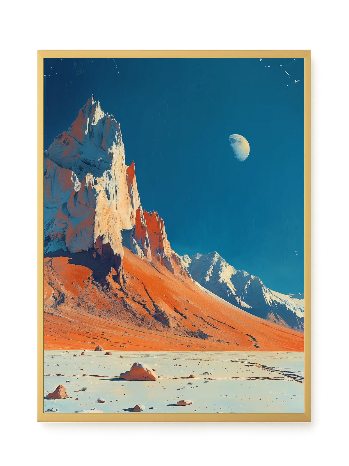 Lunar Peaks Canvas Wall Art
