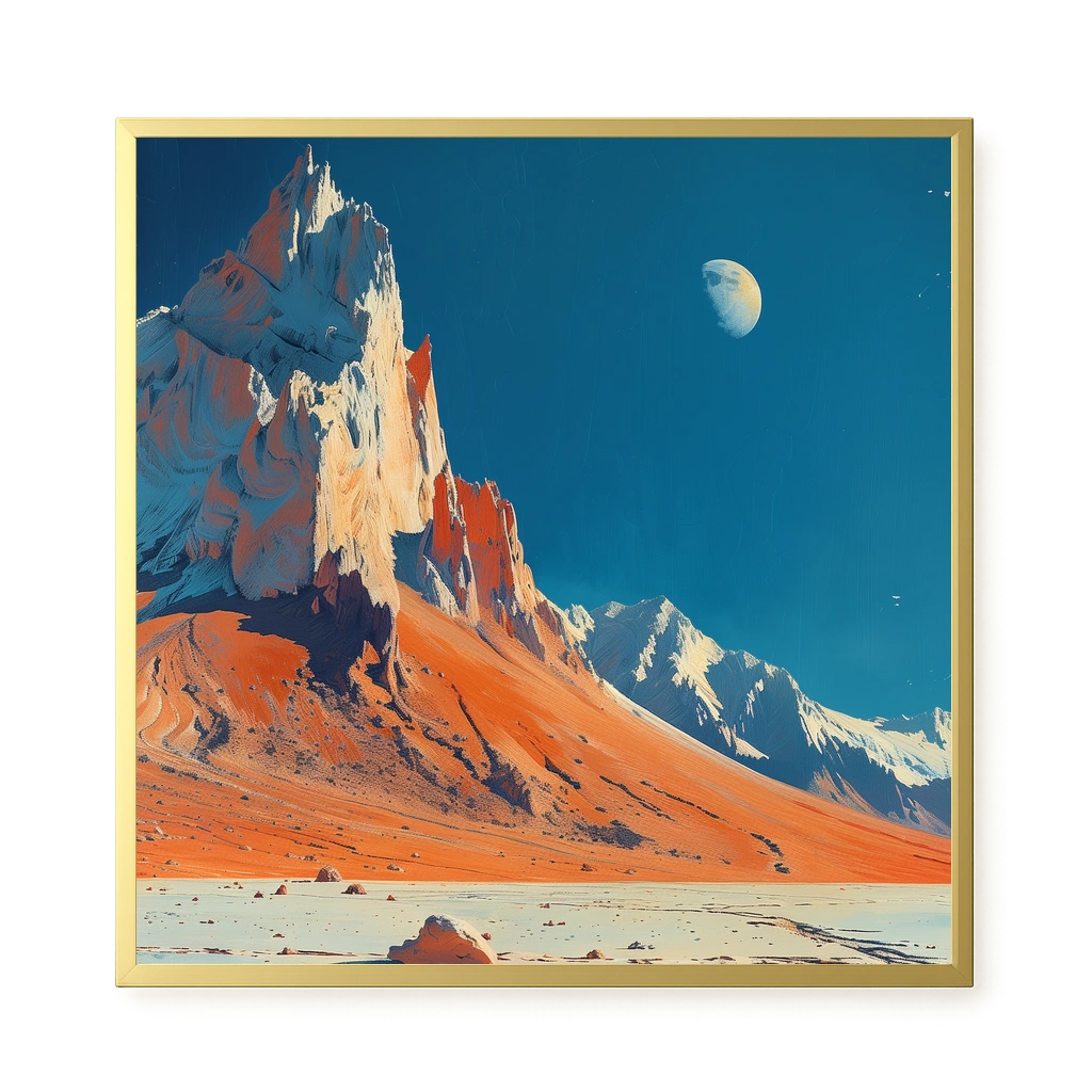 Lunar Peaks Canvas Wall Art
