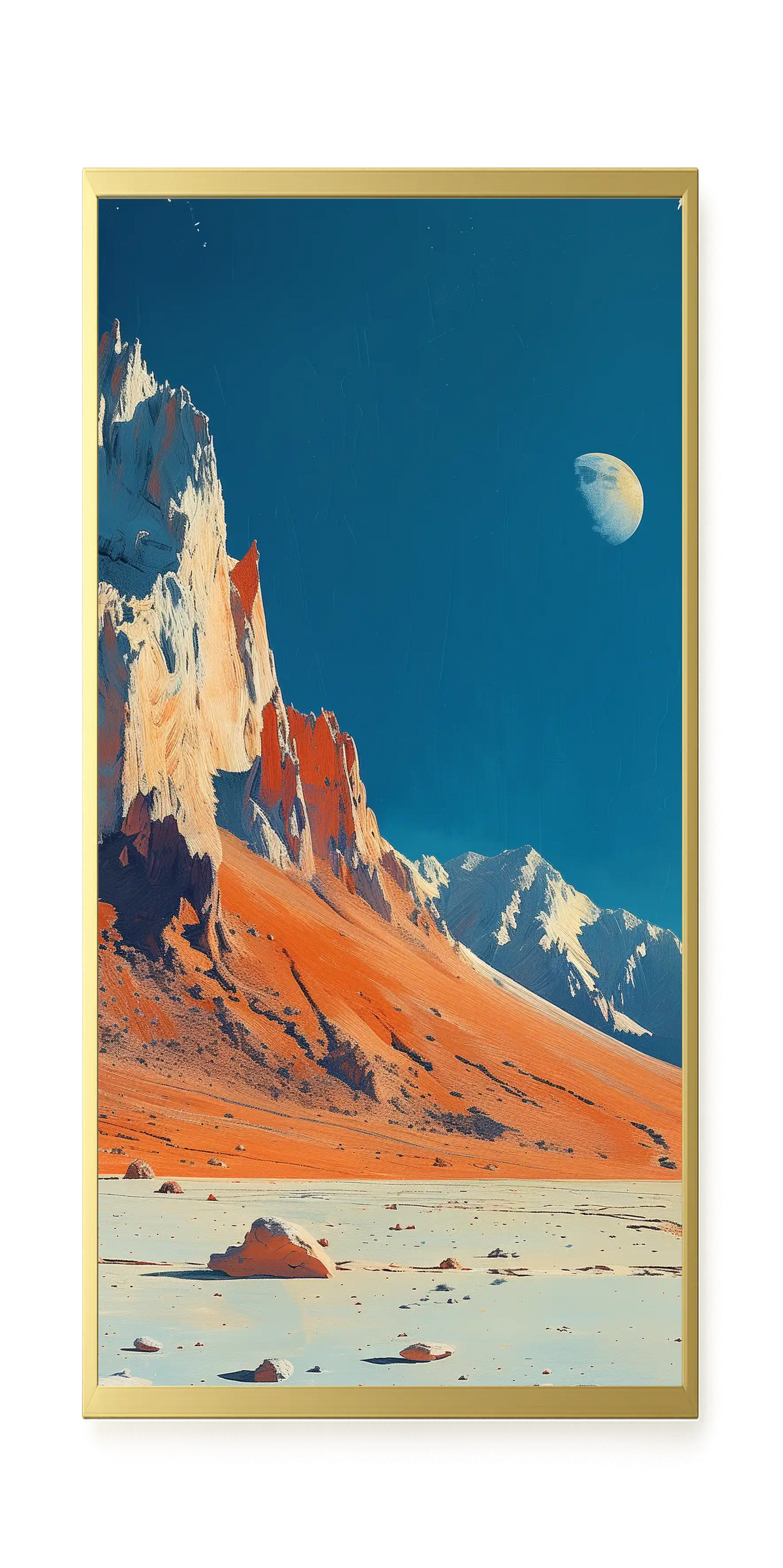 Lunar Peaks Canvas Wall Art