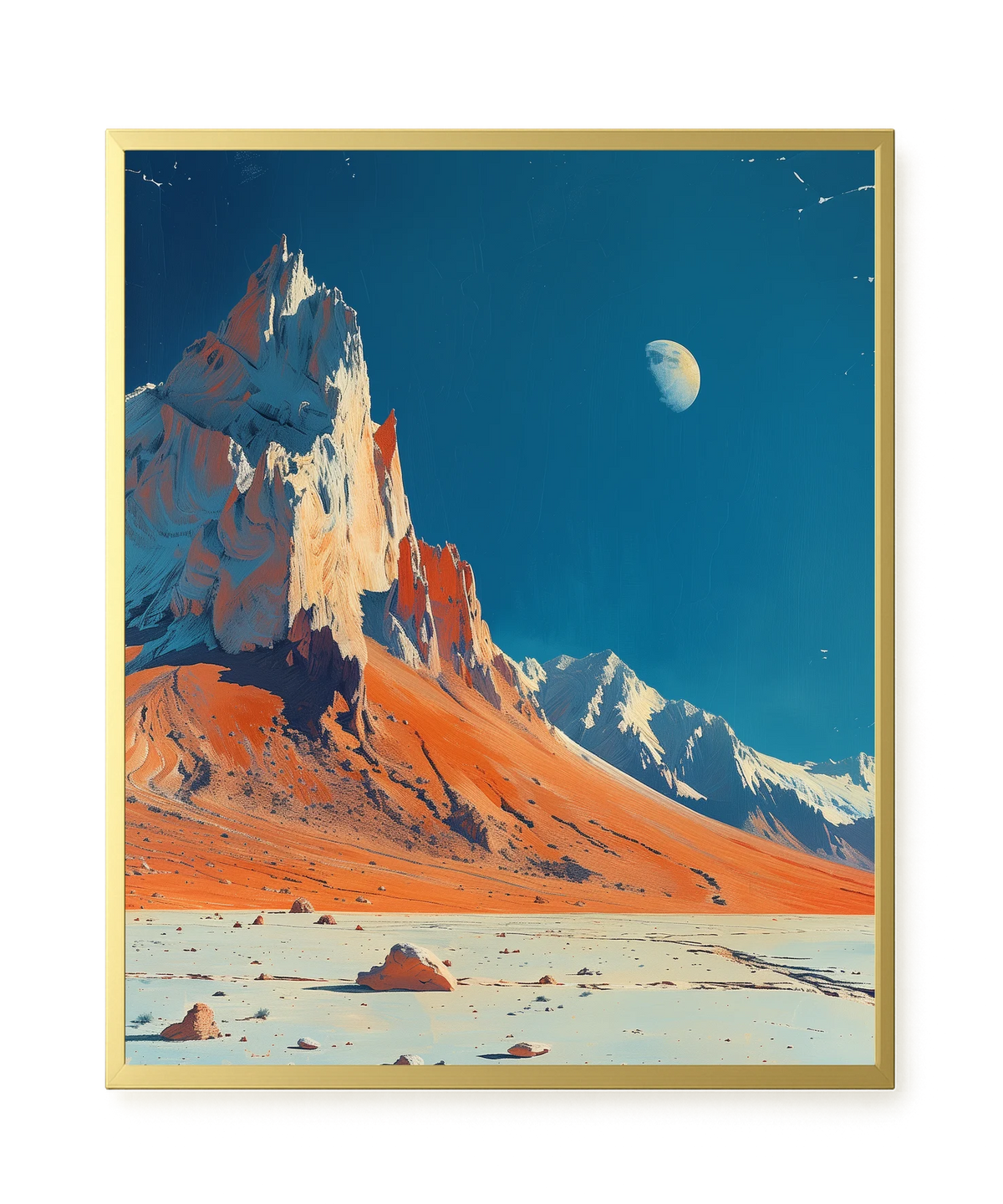 Lunar Peaks Canvas Wall Art