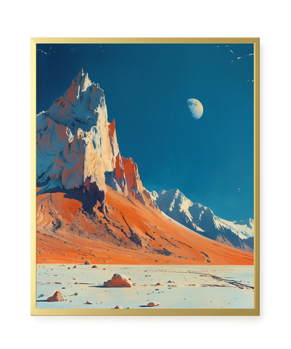 Lunar Peaks Canvas Wall Art