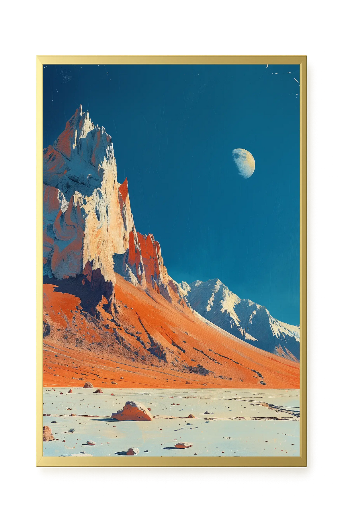 Lunar Peaks Canvas Wall Art