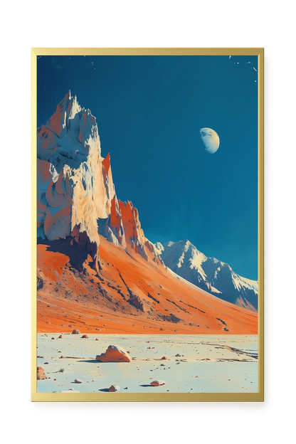 Lunar Peaks Canvas Wall Art