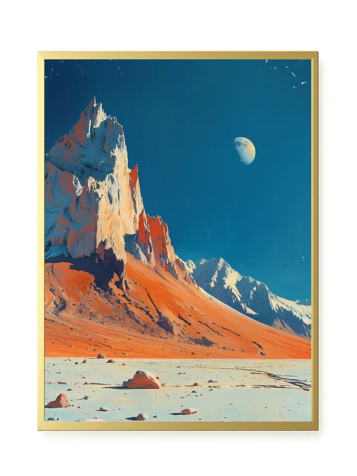 Lunar Peaks Canvas Wall Art