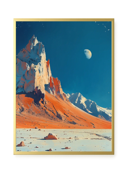 Lunar Peaks Canvas Wall Art