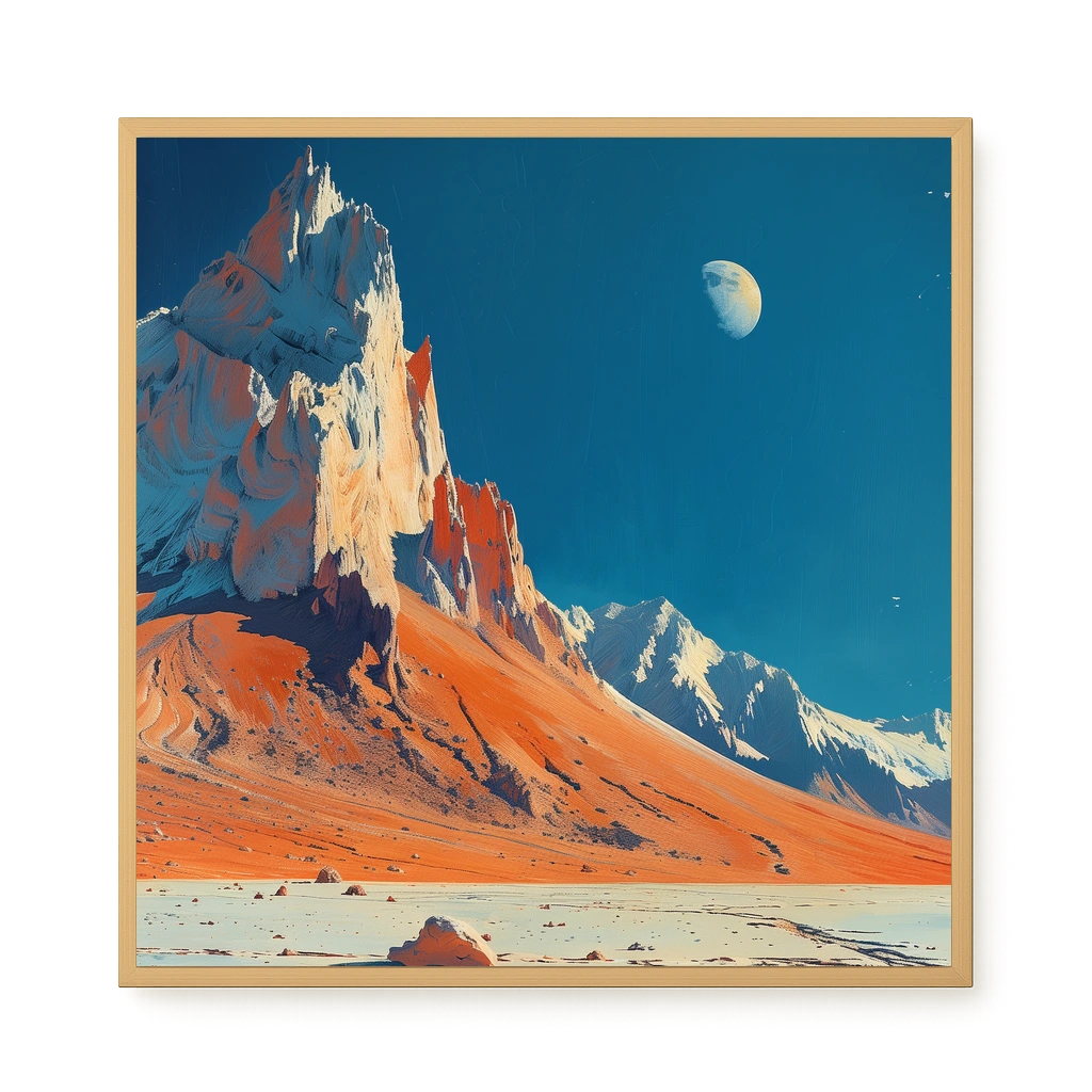 Lunar Peaks Canvas Wall Art