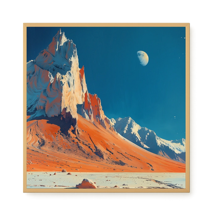 Lunar Peaks Canvas Wall Art