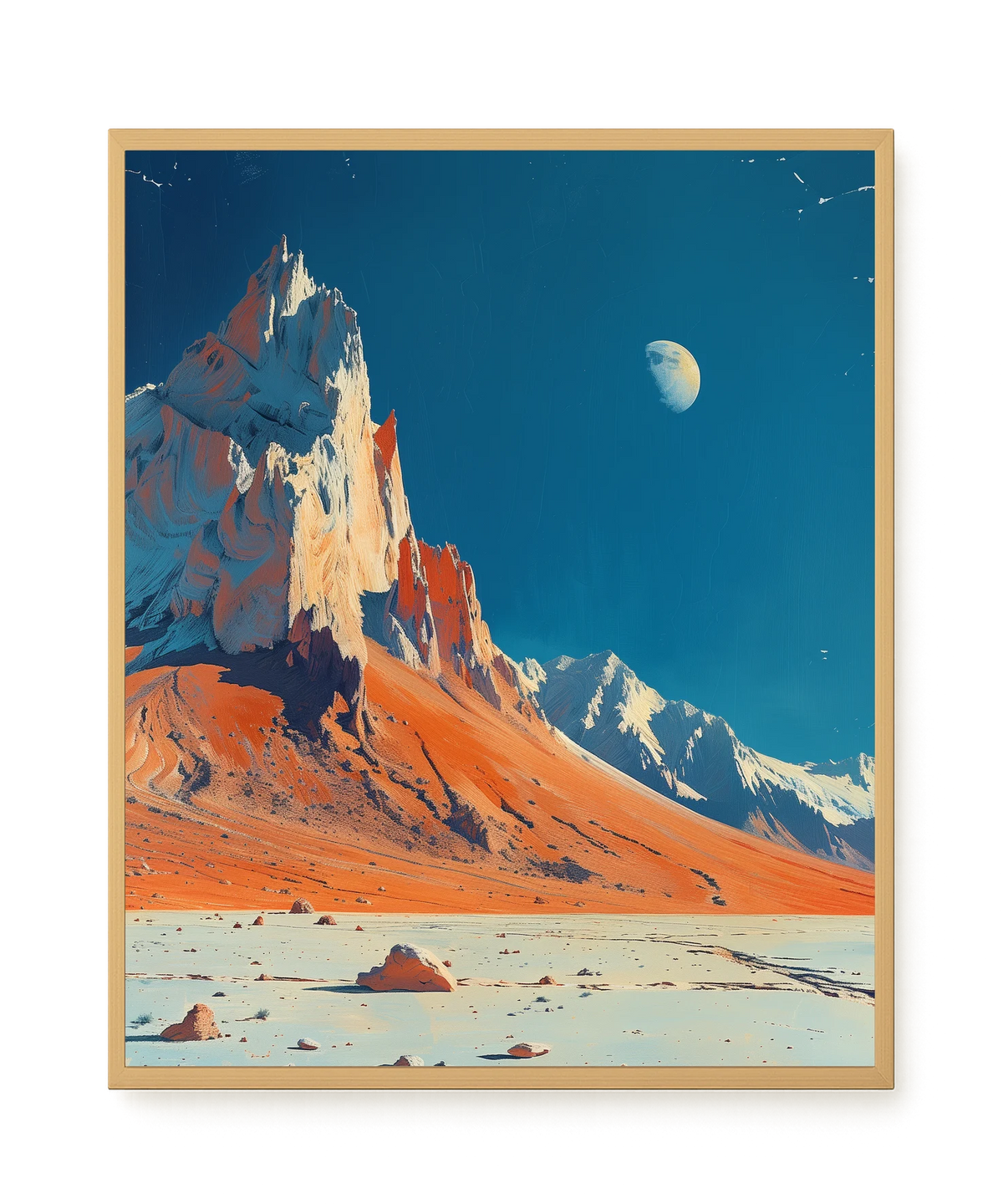 Lunar Peaks Canvas Wall Art