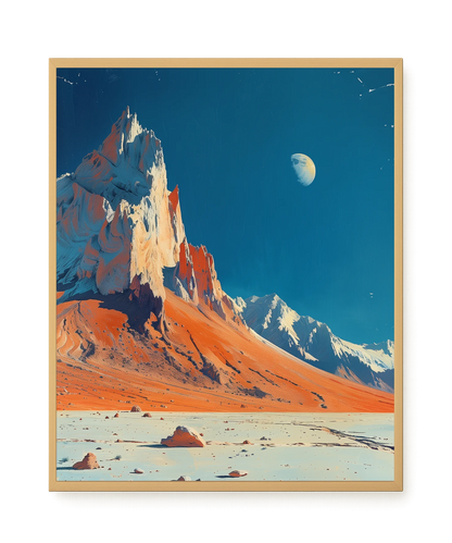 Lunar Peaks Canvas Wall Art