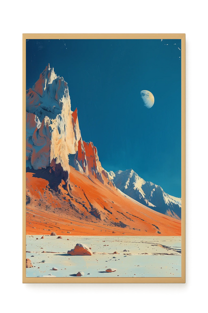 Lunar Peaks Canvas Wall Art