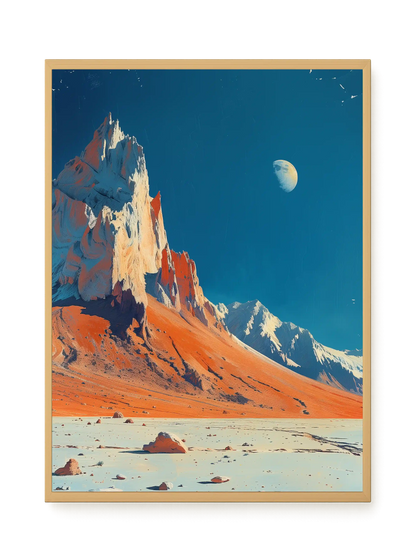 Lunar Peaks Canvas Wall Art