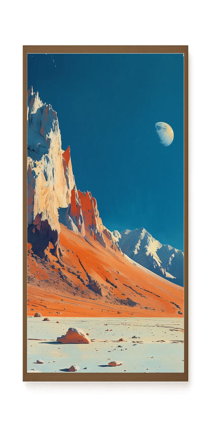 Lunar Peaks Canvas Wall Art
