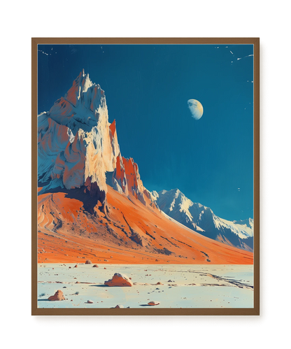 Lunar Peaks Canvas Wall Art